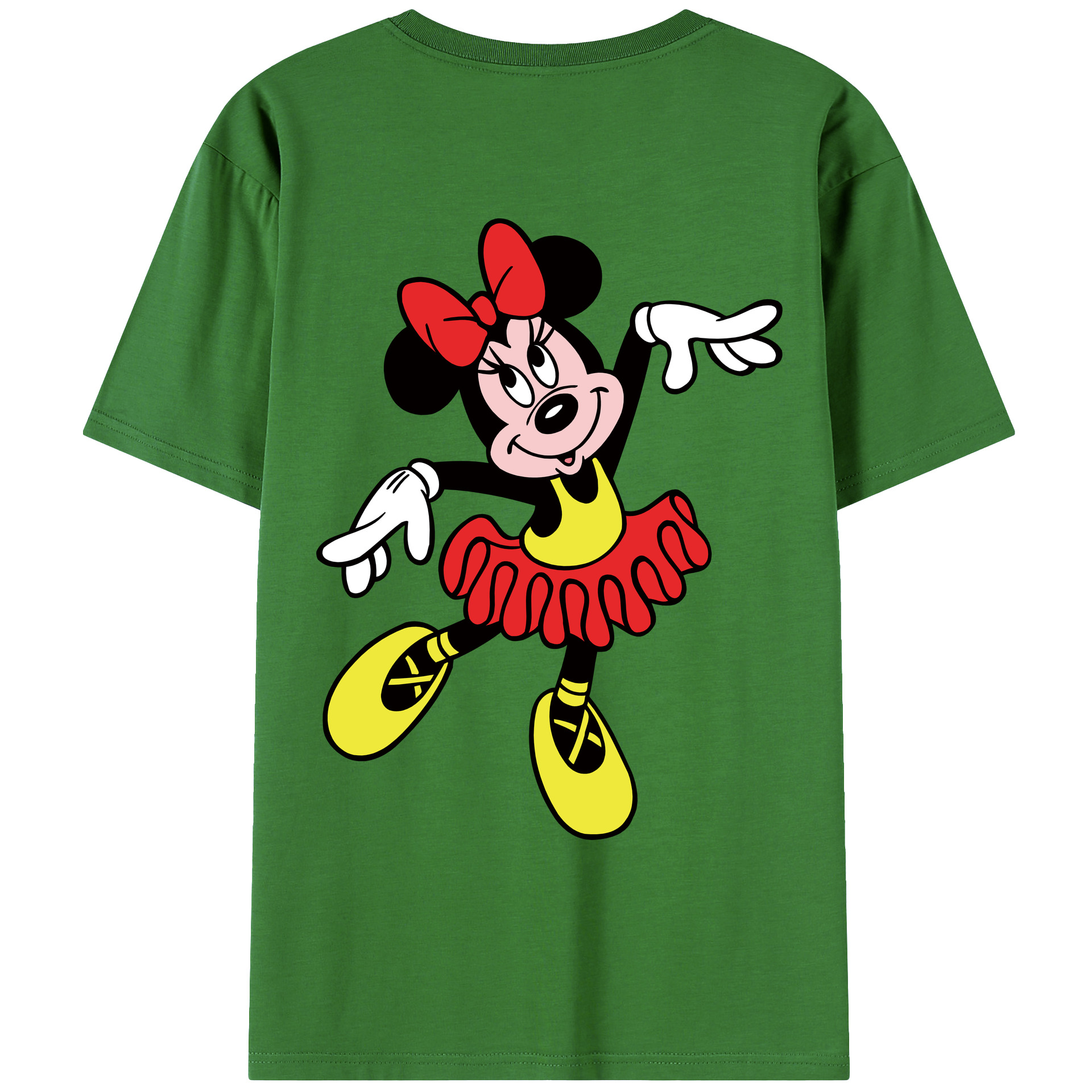 （画像用） ミッキーマウス Mickey Mouse レディース半袖Tシャツ(バックプリント)